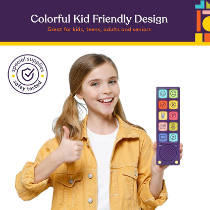 AAC Communication Device Speech Therapy, Talker Buddy Communication Device For Non Verbal Kids & Adults, Autism Talking Aids For Home, School Kids Communication Device W/Recording Option