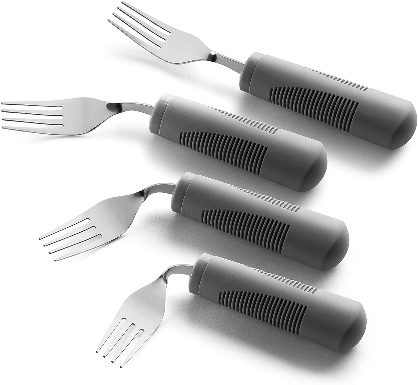 Adaptive Utensils - Weighted and Bendable 6 oz. Arthritis Aid Silverware - Easy Grip for Shaking, Elderly & Trembling Hands - Stainless Steel Spoons, Fork & Knife