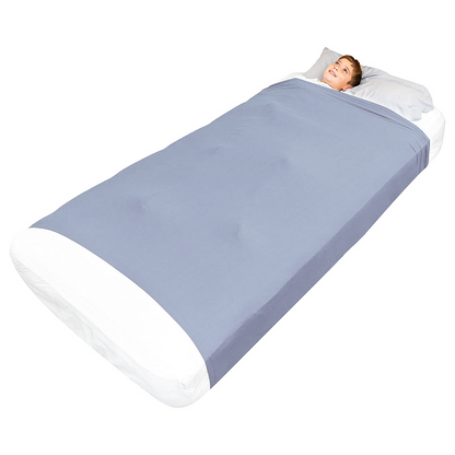 Sensory Bed Sheet for Kids Compression Alternative to Weighted Blankets - Blue