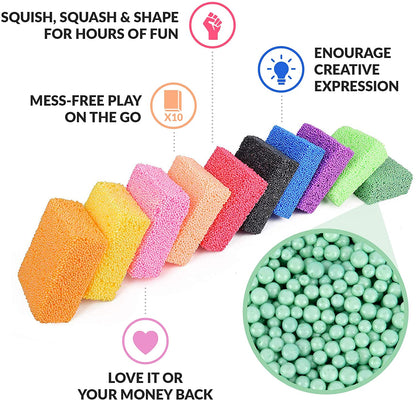 FUN FOAM Modeling Foam Beads Play Kit (10 Blocks)