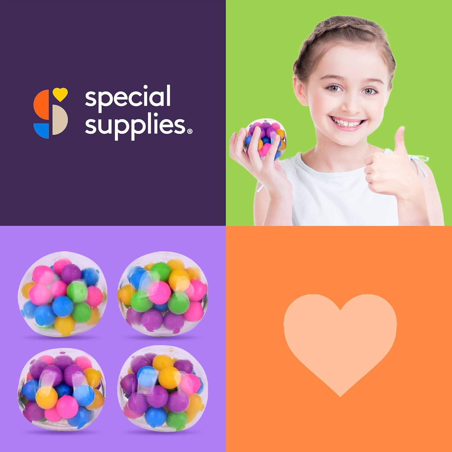 Colorful Stress Ball (4 Pack)