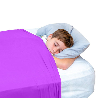 Sensory Bed Sheet for Kids Compression Alternative to Weighted Blankets - Purple