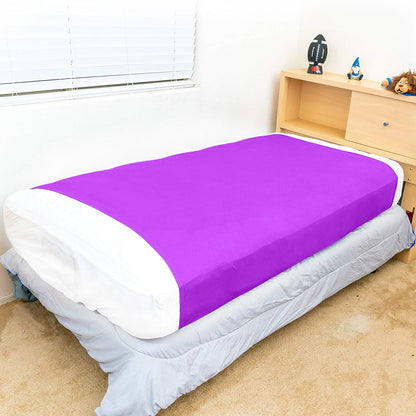 Sensory Bed Sheet for Kids Compression Alternative to Weighted Blankets - Purple