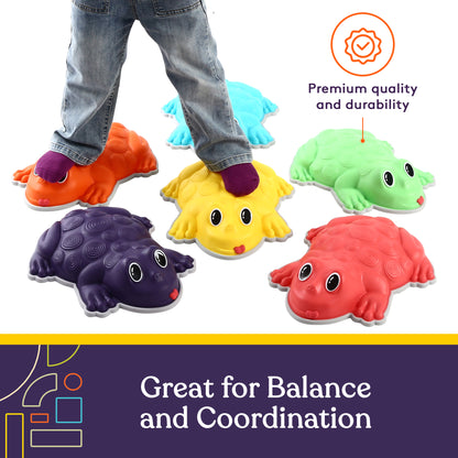 Frog Stepping Stones – Deluxe 6-Piece Set with Bonus Game