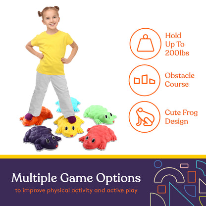 Frog Stepping Stones – Deluxe 6-Piece Set with Bonus Game