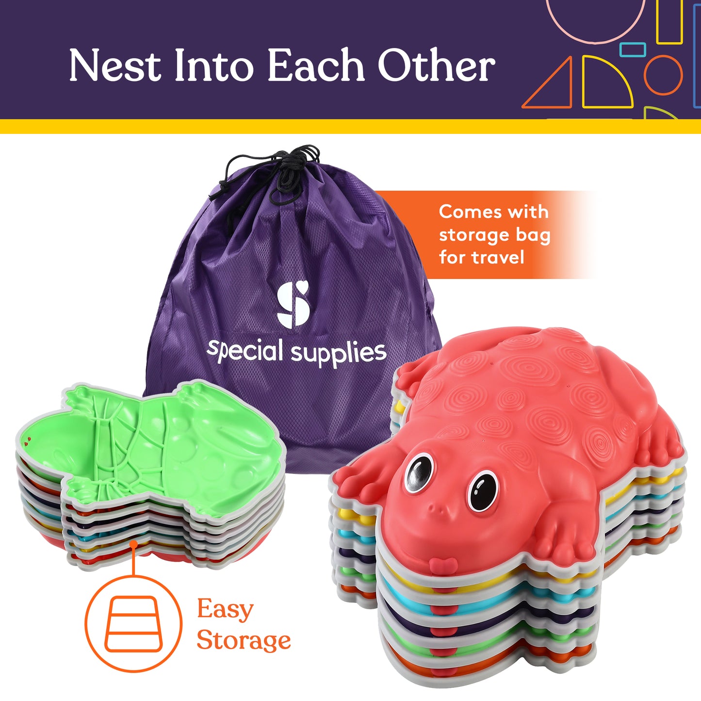 Frog Stepping Stones – Deluxe 6-Piece Set with Bonus Game