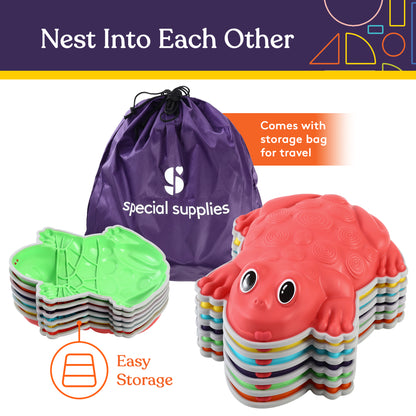 Frog Stepping Stones – Deluxe 6-Piece Set with Bonus Game