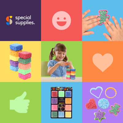 Fun Foam Modeling Foam Beads Play Kit ( 10 Blocks)-  4 Shapes