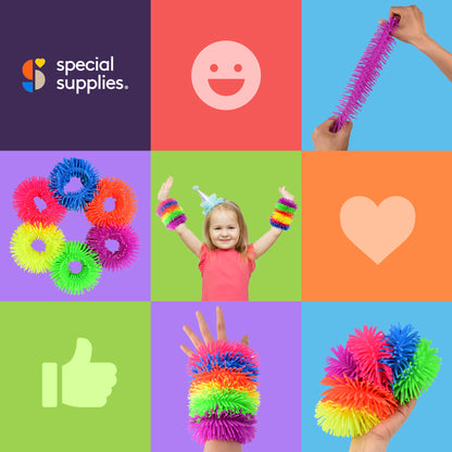 Squishy Fuzzy Band Bracelets (6 Pack)