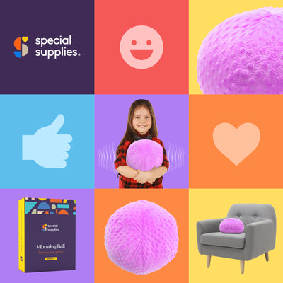 Vibrating Ball Pillow Sensory Pressure Activated for Kids and Adults