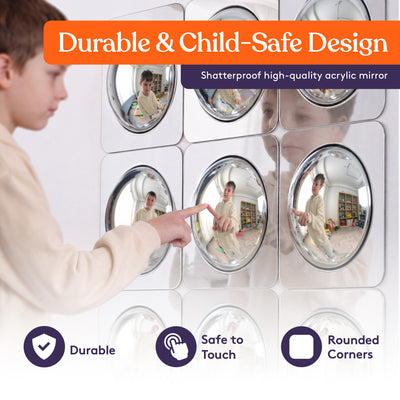 Special Supplies Sensory Bubble Wall Mirror - Interactive Acrylic Mirrors for Wall Decoration and Sensory Toys for Kids Classroom or Home -Sensory Room Decor -Visual, Tactile Stimulation
