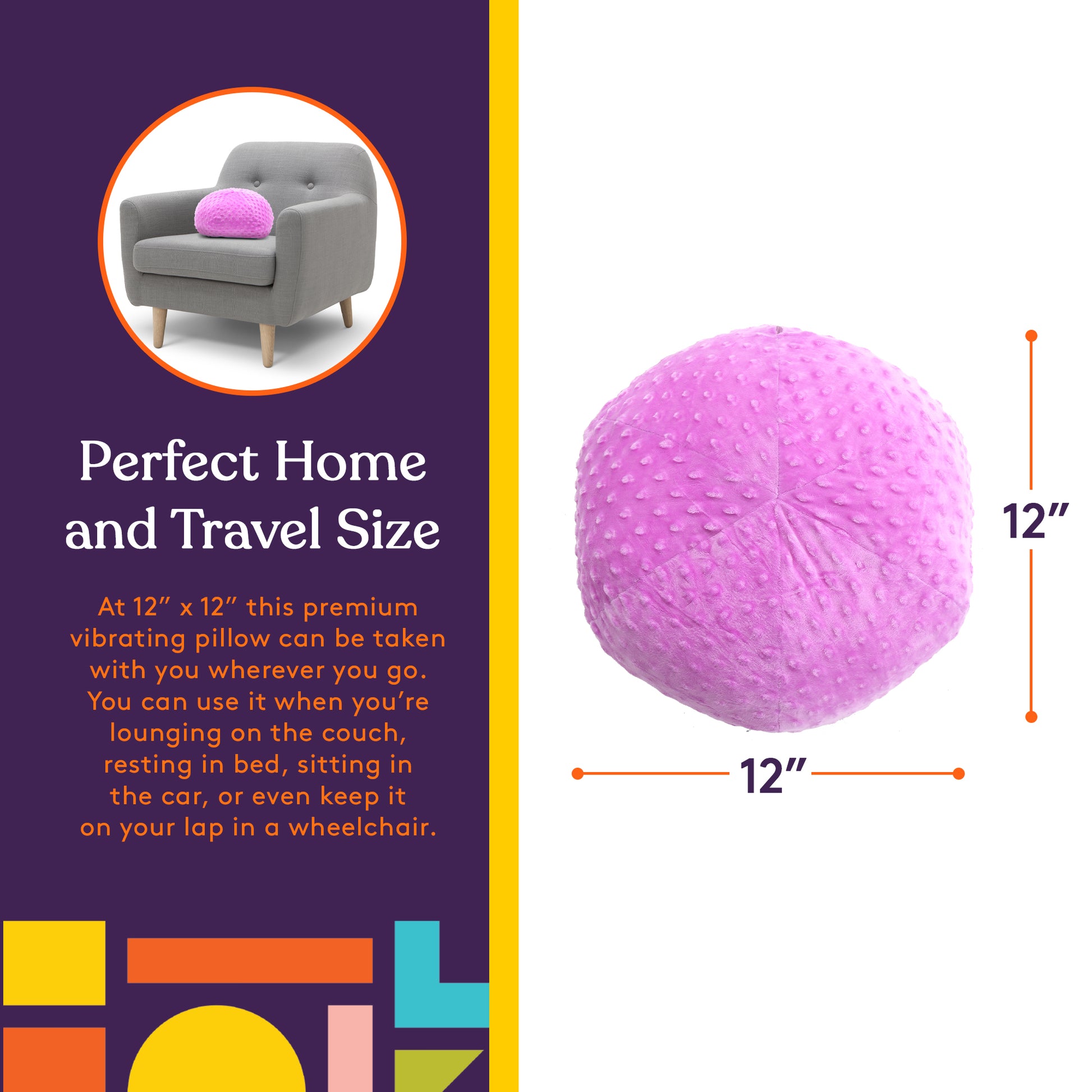 Vibrating Ball Pillow Sensory Pressure Activated for Kids and Adults Vibrating Ball Pillow Sensory Pressure Activated for Kids and Adults