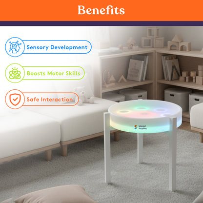 Special Supplies LED Light‑Up Table Set – Color Changing Glow Furniture, Mood Lighting, RGB LED Table for Sensory Play, Home and School