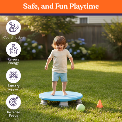Special Supplies Kids Trampoline Rebounder Bouncing Board  Sensory Balance and Bounce Toy for Indoor and Outdoor Kids Toys - Outdoor Play Equipment