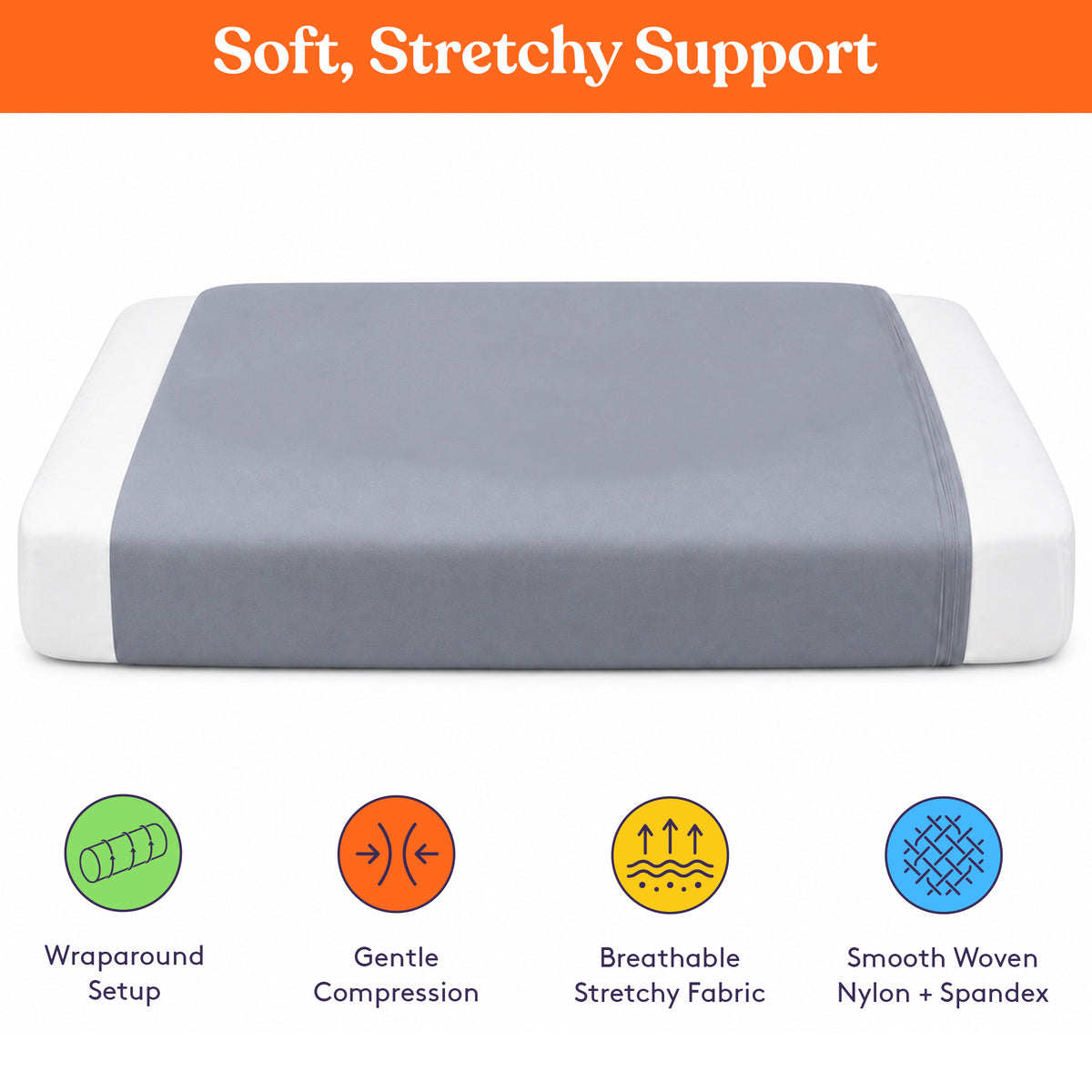 Sensory Bed Sheet for Kids Compression Alternative to Weighted Blankets - Gray
