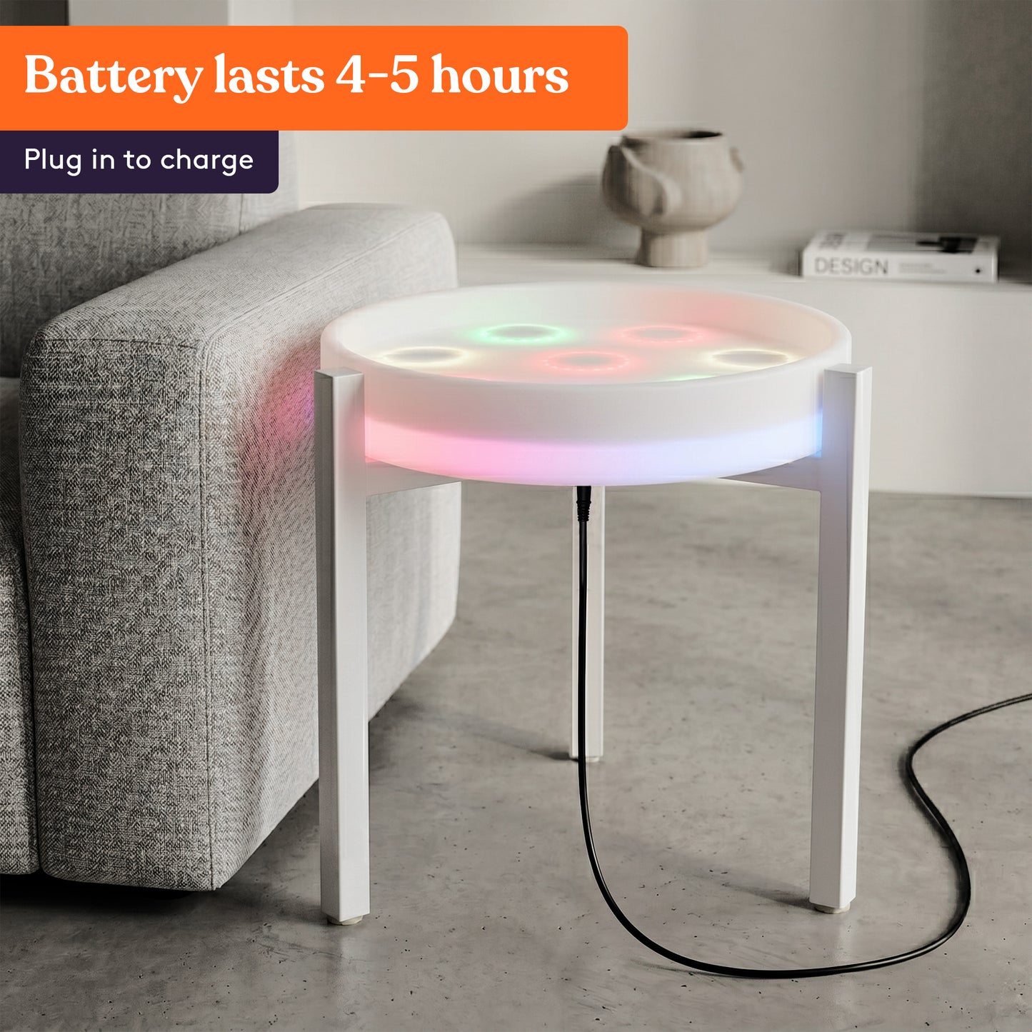 Special Supplies LED Light‑Up Table Set – Color Changing Glow Furniture, Mood Lighting, RGB LED Table for Sensory Play, Home and School