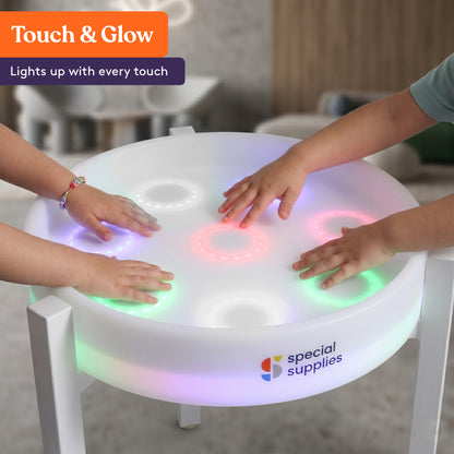 Special Supplies LED Light‑Up Table Set – Color Changing Glow Furniture, Mood Lighting, RGB LED Table for Sensory Play, Home and School