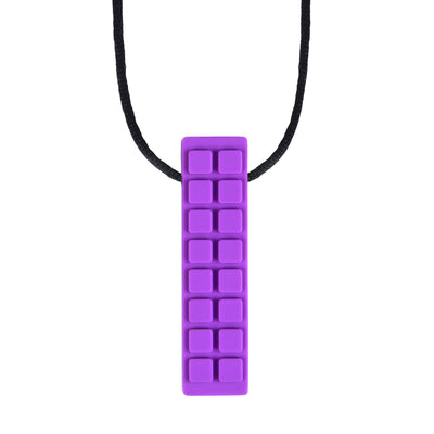 Chewy Blocks Necklace - Calming Textured Chewy Silicone Pendant for Autism & Oral Motor Special Needs Kids