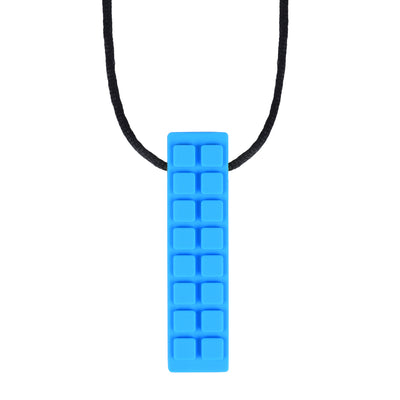 Chewy Blocks Necklace - Calming Textured Chewy Silicone Pendant for Autism & Oral Motor Special Needs Kids