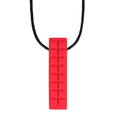Chewy Blocks Necklace - Calming Textured Chewy Silicone Pendant for Autism & Oral Motor Special Needs Kids