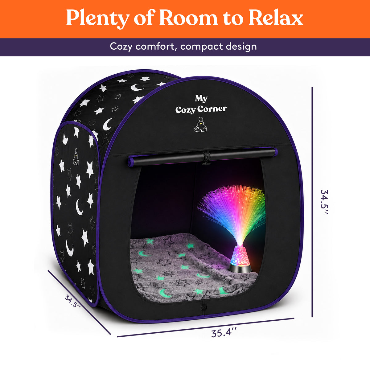 sensory tent Blackout for Kids, Pop Up Calming Play Room with Fiber Optic Lamp and Glow-in-The-Dark Fuzzy Blanket pdp-v3 Salice Italy unisex Ski Colour:Silk Early Moss Grey What are the exact