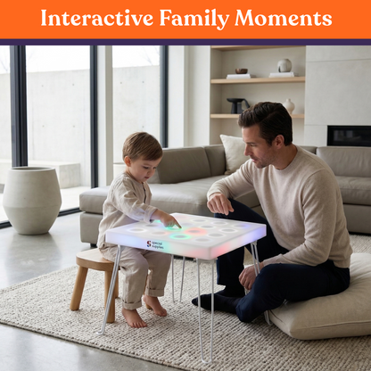 Special Supplies LED Light‑Up Table Set – Color Changing Glow Furniture, Mood Lighting, RGB LED Table for Sensory Play, Home and School