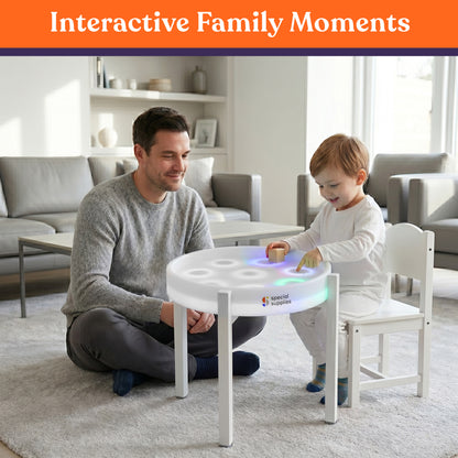 Special Supplies LED Light‑Up Table Set – Color Changing Glow Furniture, Mood Lighting, RGB LED Table for Sensory Play, Home and School