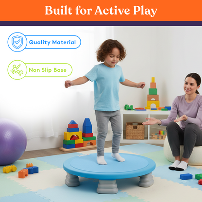 Special Supplies Kids Trampoline Rebounder Bouncing Board  Sensory Balance and Bounce Toy for Indoor and Outdoor Kids Toys - Outdoor Play Equipment