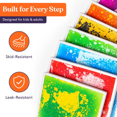 Square Floor Liquid Tiles for Kids, Set of 9