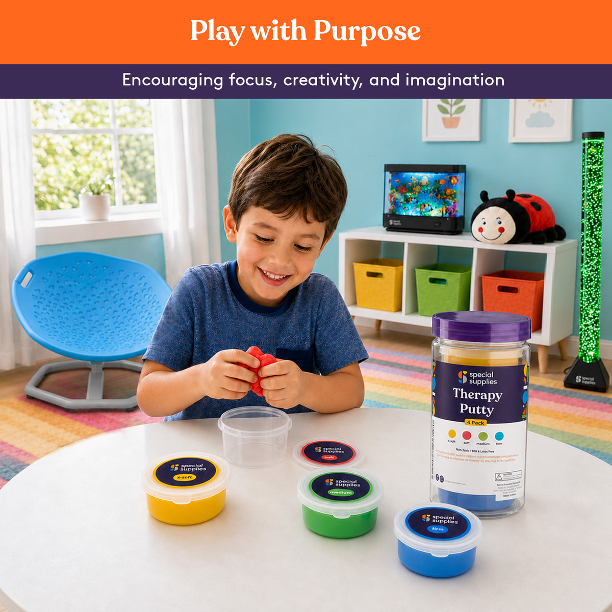 Therapy Putty (Primary Colors): 4 Pack – Special Supplies