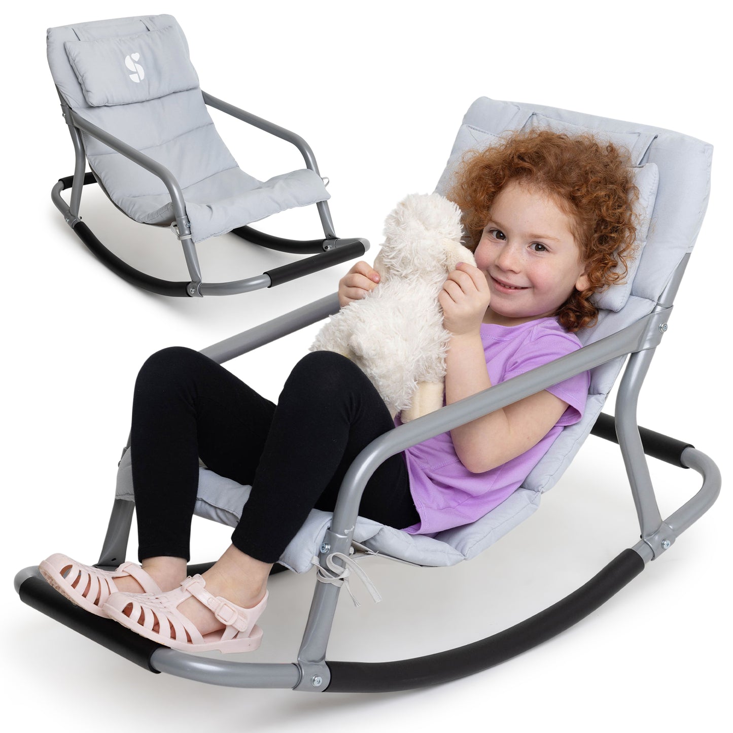 Special Supplies Sensory Rocking Chair for Kids - Comfortable Kids Rocker- Versatile Floor Chair with Soft Fabric and Stability for Playroom, Bedroom, or Nursery (Ages 3+)