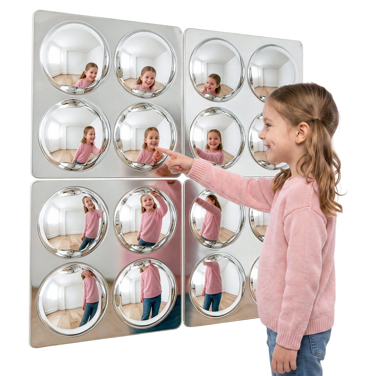 Special Supplies Sensory Bubble Wall Mirror - Interactive Acrylic Mirrors for Wall Decoration and Sensory Toys for Kids Classroom or Home - Room Decor -Visual, Tactile Stimulation - (4)