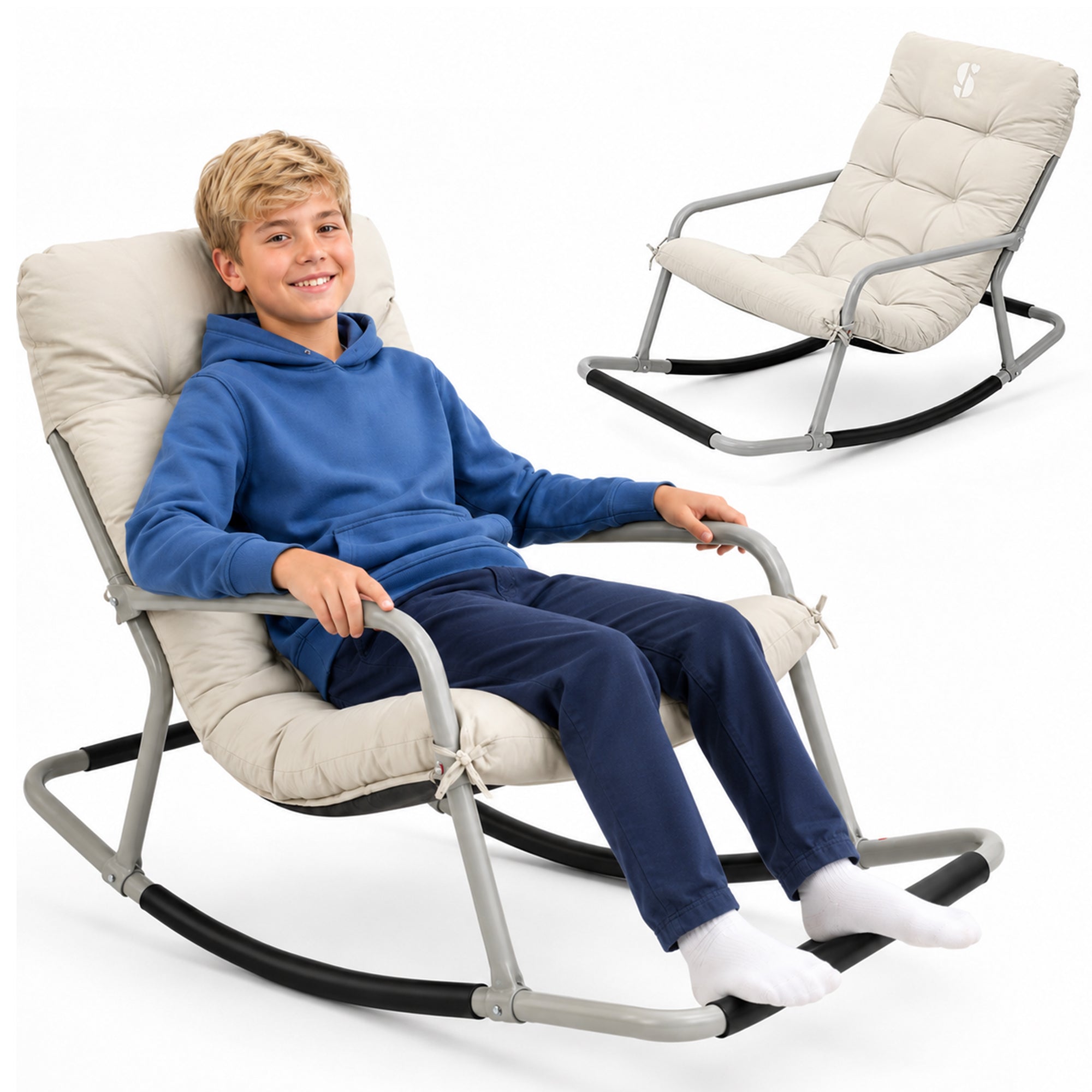 Special Supplies Sensory Rocking Chair for Preteens - Comfortable Preteen Rocker- Versatile Floor Chair with Soft Fabric and Stability for Playroom, Bedroom Ages 8-12