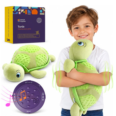 Sensory Vibrating Pillow-Turtle with Music and Voice Recording