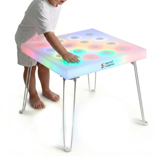 Special Supplies LED Light‑Up Table Set – Color Changing Glow Furniture, Mood Lighting, RGB LED Table for Sensory Play, Home and School