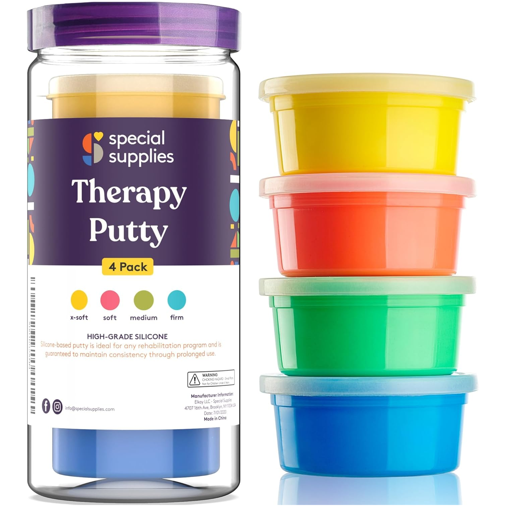 Therapy Putty (Primary Colors): 4 Pack – Special Supplies