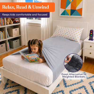 Sensory Bed Sheet for Kids Compression Alternative to Weighted Blankets - Gray