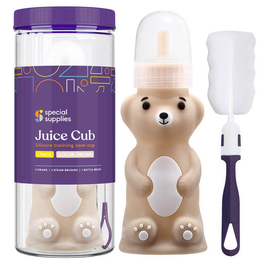 Honey Bear Straw Cup- BPA Free Silicone Training Cup