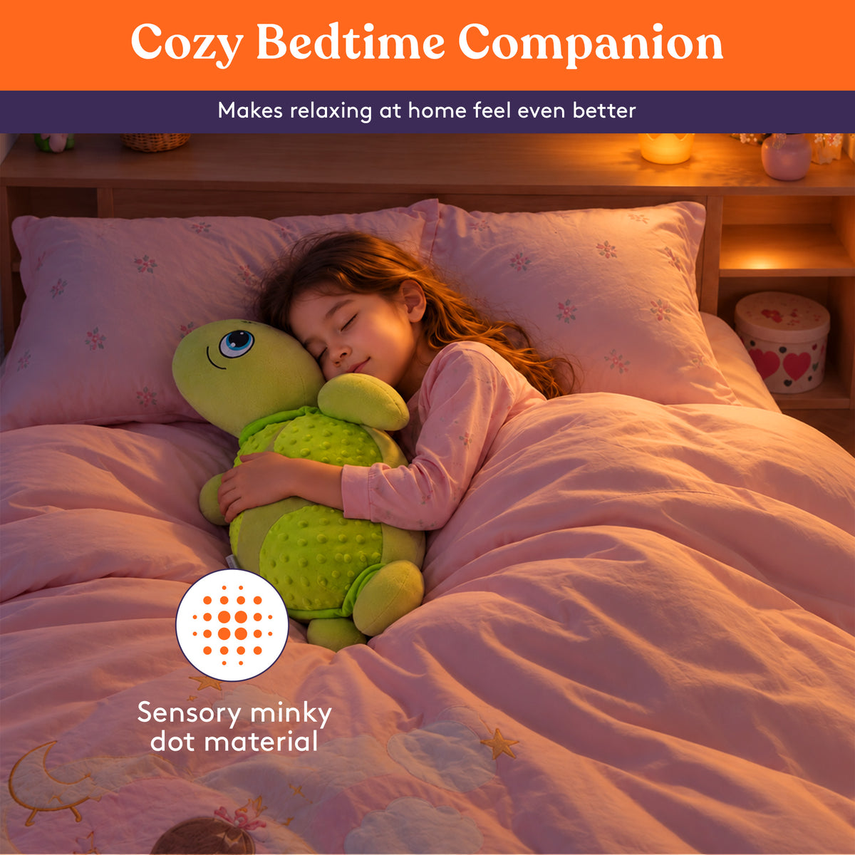 Sensory Vibrating Pillow-Turtle with Music and Voice Recording