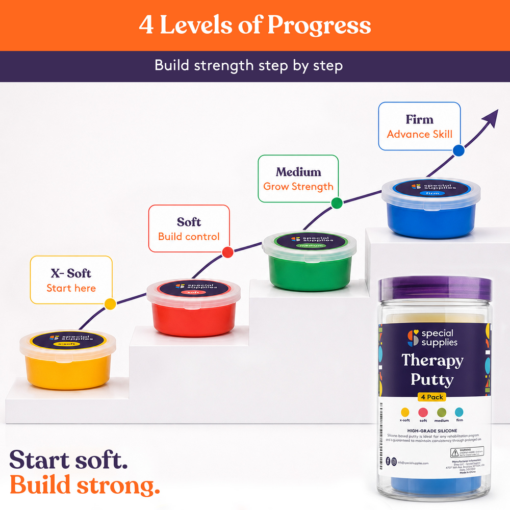 Therapy Putty (Primary Colors): 4 Pack – Special Supplies