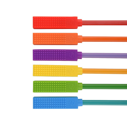 Chewy Block Sensory Chew Pencil Toppers (Set of 6)