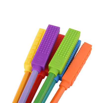 Chewy Block Sensory Chew Pencil Toppers (Set of 6)