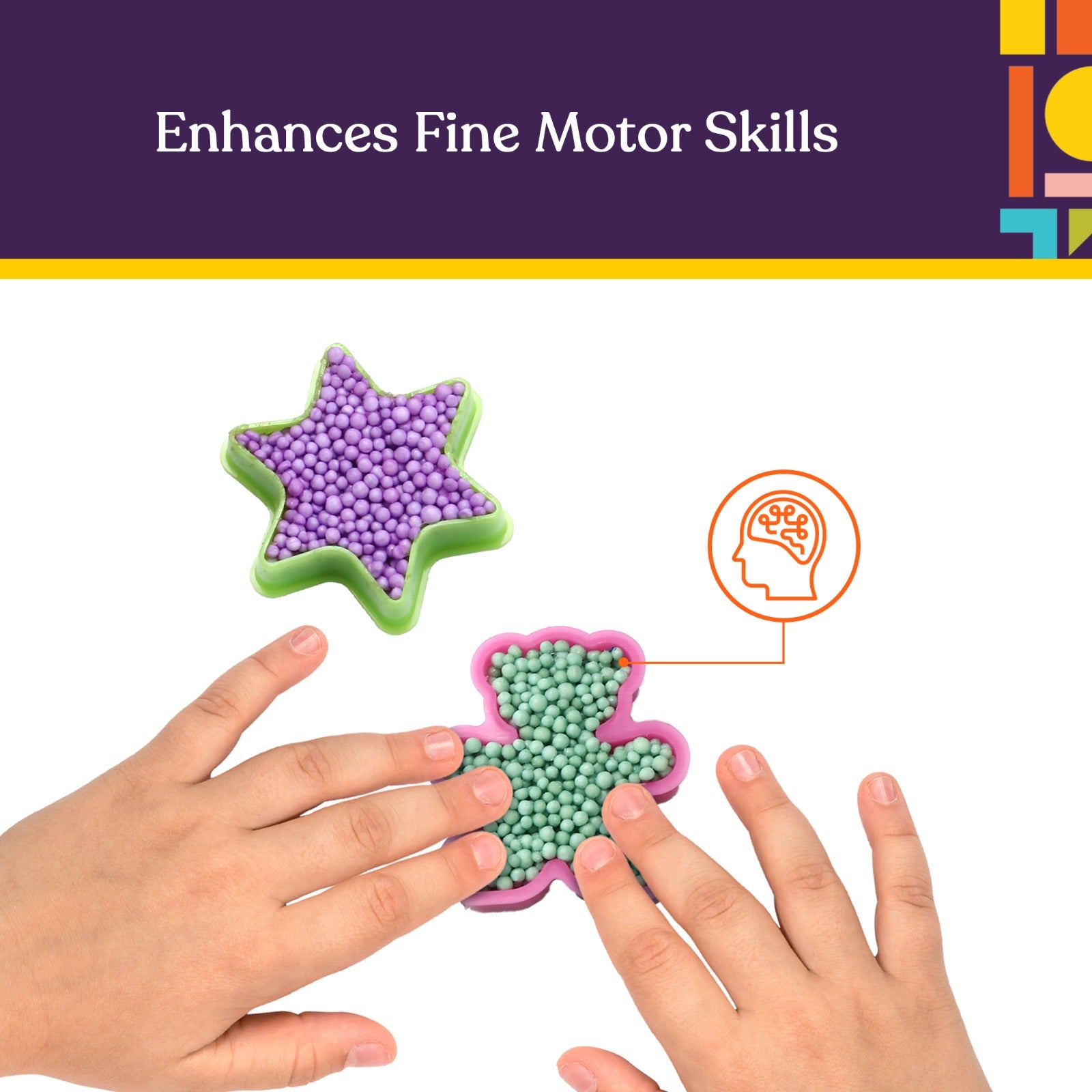 Fun Foam Modeling Foam Beads Play Kit ( 10 Blocks)-  4 Shapes