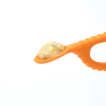 Special Supplies Duo Spoon Loops Oral Motor Therapy Tools, 2 Pack, Textured Stimulation and Sensory Input Treatment for Babies, Toddlers or Kids, BPA Free Silicone with Flexible, Easy Handle-Green & Orange