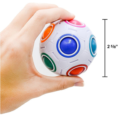 Challenging Puzzle Speed Cube Ball, Matching Colors Game, Fun Fidget Toy Brain Teaser With 11 Rainbow Colors