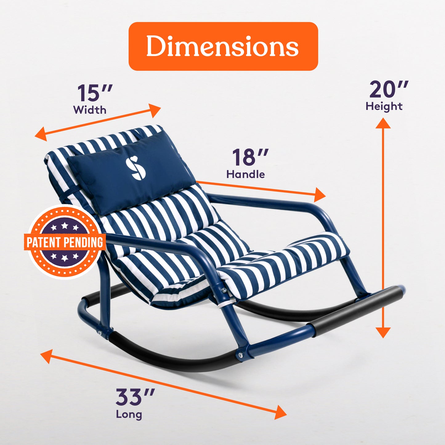 Special Supplies Sensory Rocking Chair for Kids - Comfortable Kids Rocker- Versatile Floor Chair with Soft Fabric and Stability for Playroom, Bedroom, or Nursery (Ages 3+)