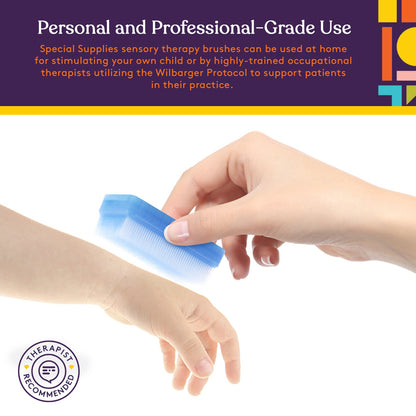 Special Supplies Therapressure Therapy Brush for Occupational and Sensory Brushing - Pastel Colors - 8 Pack