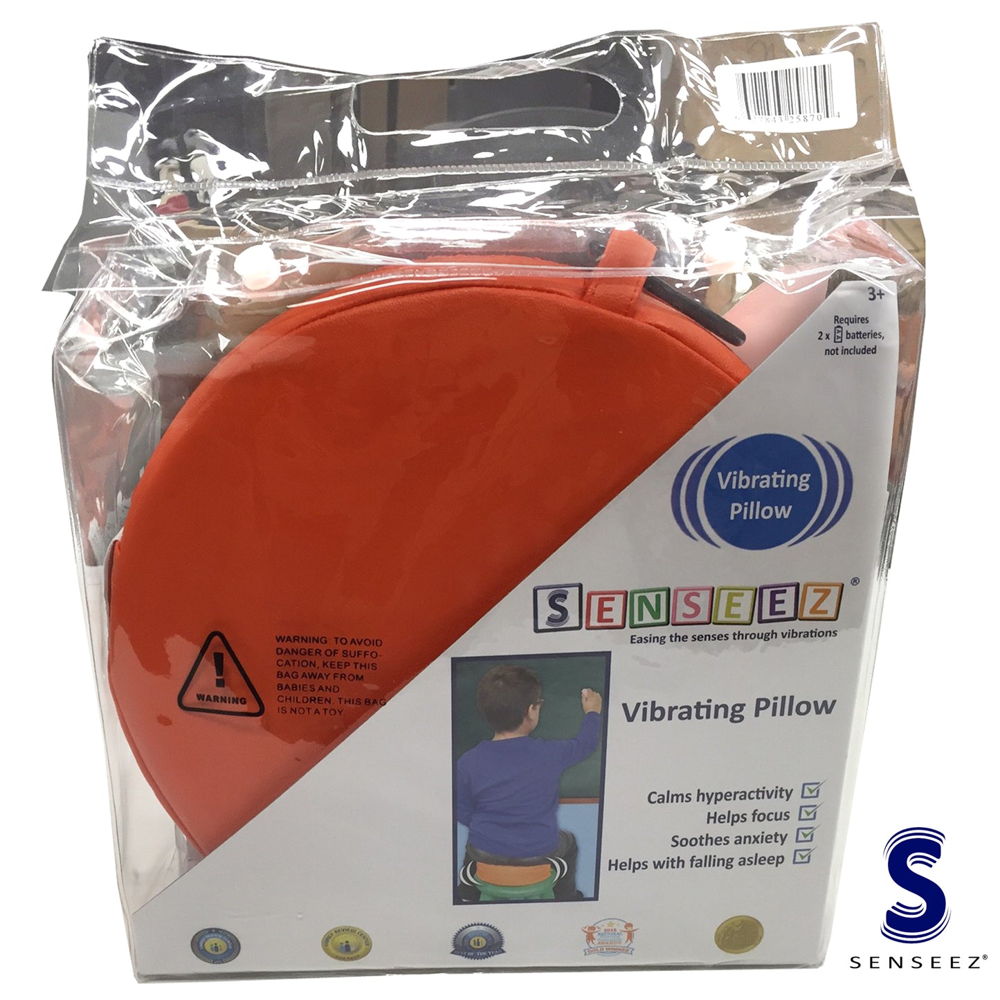 Senseez Vibrating Pillow - Orange Circle