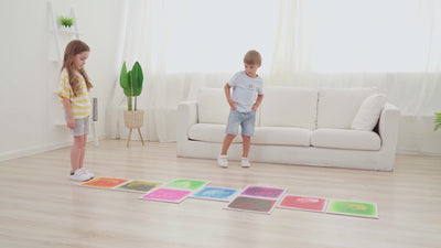 Square Floor Liquid Tiles for Kids, Set of 9