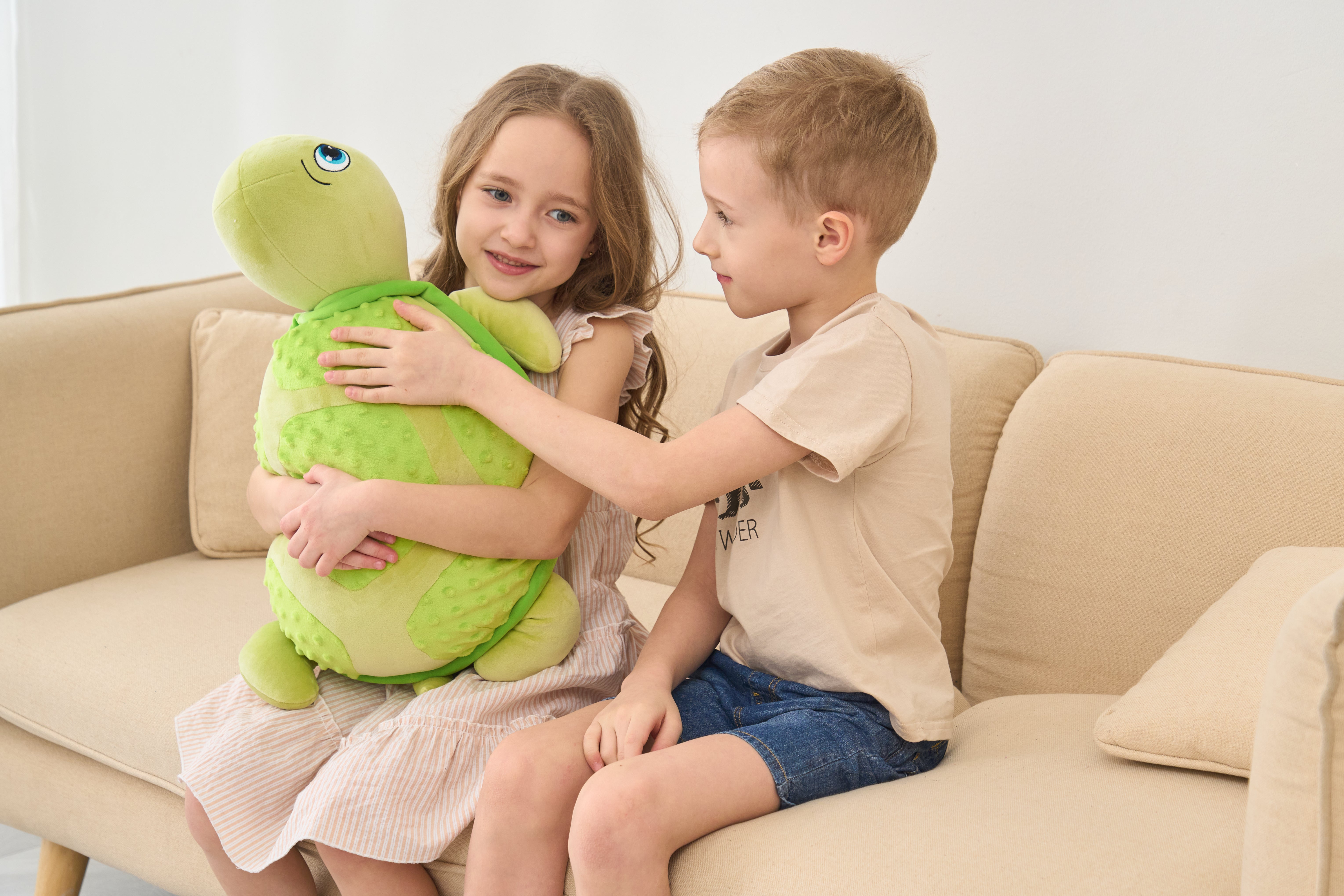 Sensory Vibrating Pillow-Turtle with Music and Voice Recording